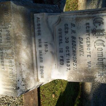 BADENHORST Maria C.D. nee COMBRINK 1857-1915 :: BADENHORST Jan Hendrik 1881-1914