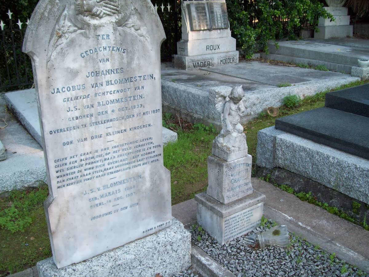 BLOMMENSTEIN Johannes Jacobus 1833-1897 &amp; J.S. MARAIS 1844-1907 :: VAN BLOMMENSTEIN Charl -1931