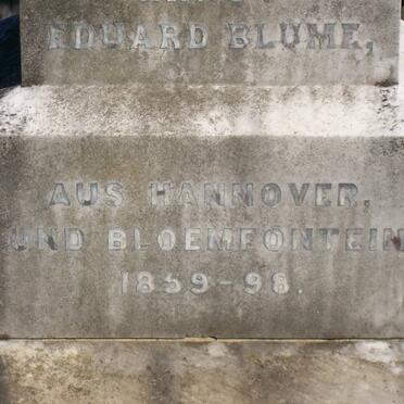 BLUME Ernst Eduard 1859-1898 &amp; Christina Elizabeth BRINK 1861-1898