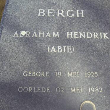 BERGH Abraham Hendrik 1925-1982
