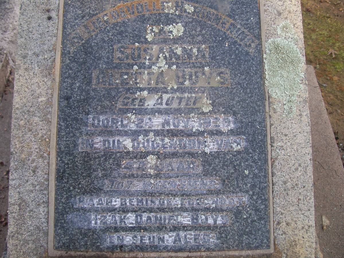 BUYS Susanna Aletta nee AUTEF -1939