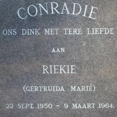 CONRADIE Gertruida Marie 1950-1964