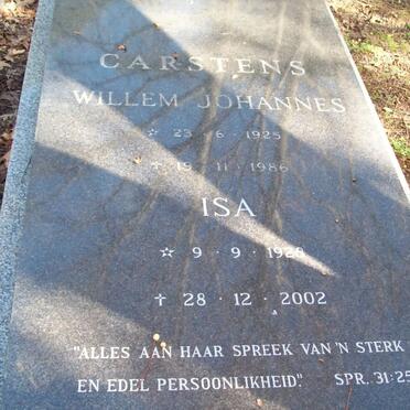 CARSTENS Willem Johannes 1925-1986 &amp; Isa 1929-2002