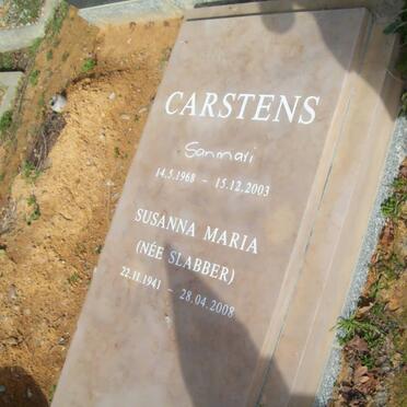 CARSTENS Susanna Maria nee SLABBER 1941-2008 :: CARSTENS Sonmari 1968-2003