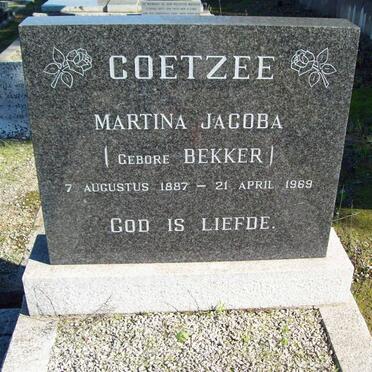 COETZEE Martina Jacoba nee BEKKER 1887-1969