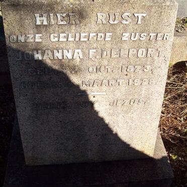 DELPORT Johanna F. 1873-1928