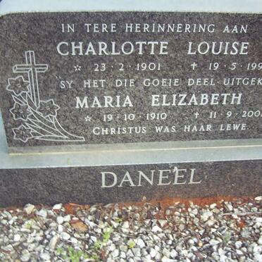 DANEEL Charlotte Louise 1901-1990 :: DANEEL Marie Elizabeth 1910-2001