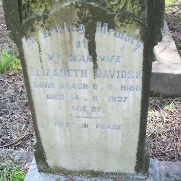 DAVIDSE Elizabeth born HOACH 1880-1938