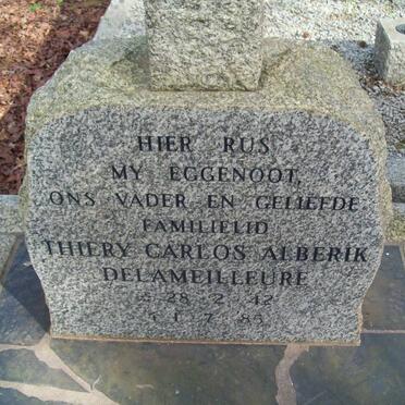 DELAMEILLEURE Thiery Carlos Alberik 1942-1985