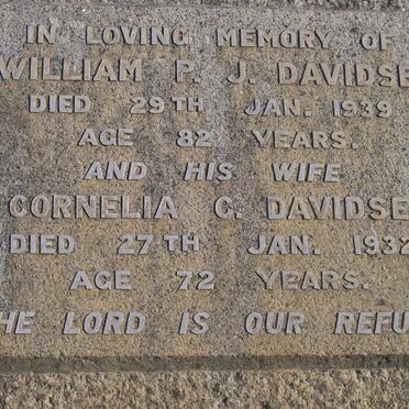 DAVIDSE William P.J. -1939 &amp; Cornelia C. -1932