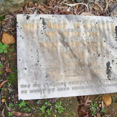 DAVID Hans Johannes 1893-1938