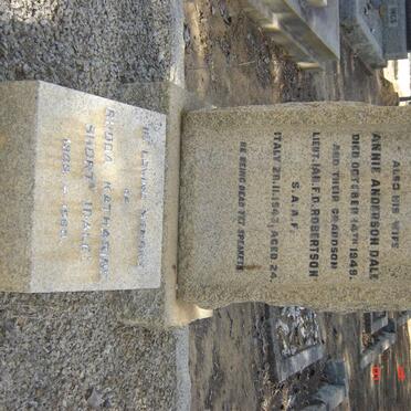 DALE Robert -1920 &amp; Annie ANDERSON -1949 :: ROBERTSON Ian F.D. -1943 :: SHORT Rhoda Catherine nee DALE 18??-??