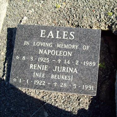 EALES Napoleon 1925-1989 &amp; Renie Jurina BEUKES 1922-1991