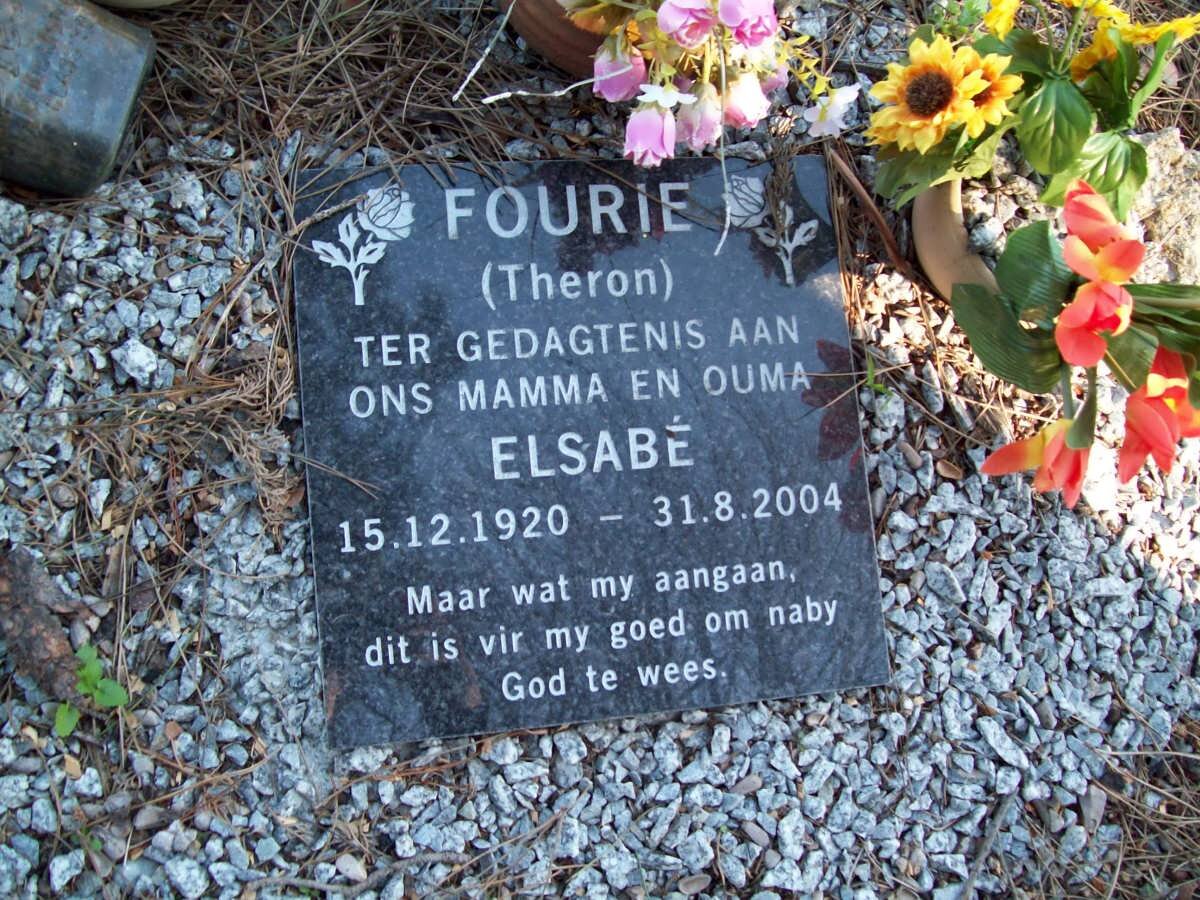 FOURIE Elsabe nee THERON 1920-2004