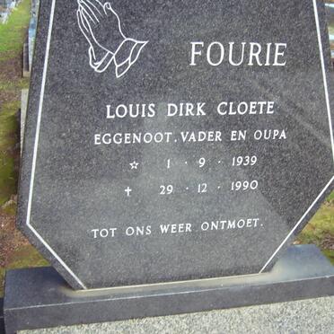 FOURIE Louis Dirk Cloete 1939-1990