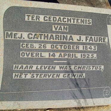 FAURE Catharina J. 1843-1925