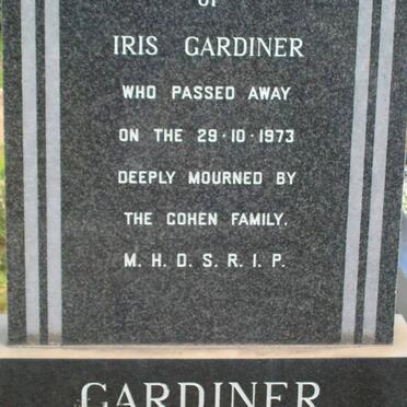 GARDINER Iris -1973