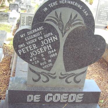 GOEDE Peter John Joseph, de 1944-1988