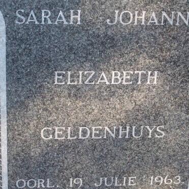 GELDENHUYS Sarah Johanna Elizabeth -1963
