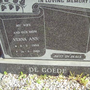 GOEDE Verna Ann, de 1952-1983