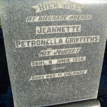 GRIFFITHS Jeannette Petronella nee JOUBERT -1936