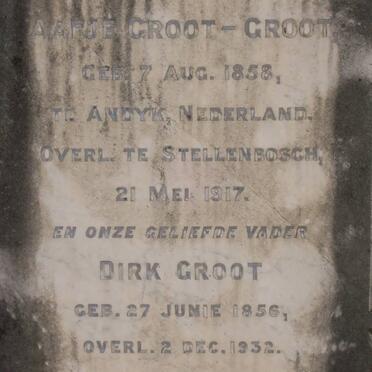 GROOT Dirk 1856-1932 &amp; Aafje GROOT-GROOT 1858-1917