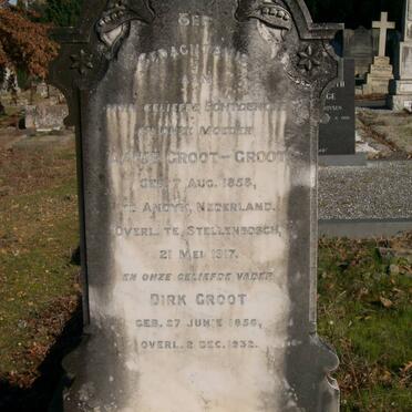 GROOT Dirk 1856-1932 &amp; Aafje GROOT-GROOT 1858-1917