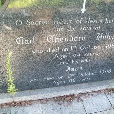 HILTERMANN Carl Theodore -1961 &amp; Jane -1966