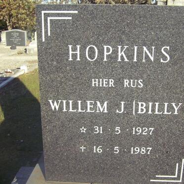 HOPKINS Willem J. 1927-1927
