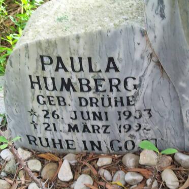 HUMBERG Paula nee DRüHE 1903-1992