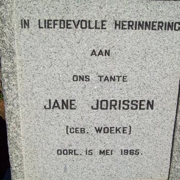 JORISSEN Jane nee WOEKE -1965