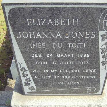 JONES Elizabeth Johanna nee DU TOIT 1896-1977