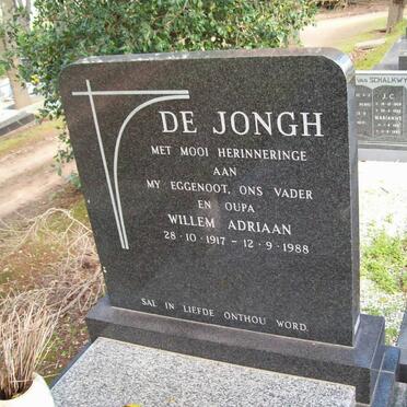 JONGH Willem Adriaan, de 1917-1988