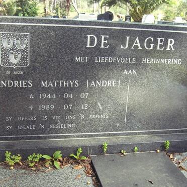 JAGER Andries Matthys, de 1944-1989