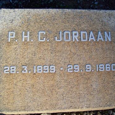 JORDAAN P.H.C. 1899-1960