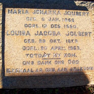 JOUBERT Maria Johanna 1855-1950 :: JOUBERT Louisa Jacoba 1859-1953