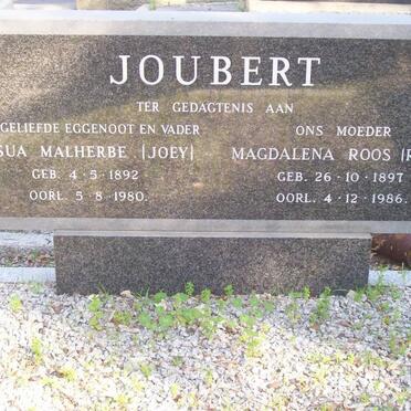 JOUBERT Josua Malherbe 1892-1980 &amp; Magdalena Roos 1897-1986