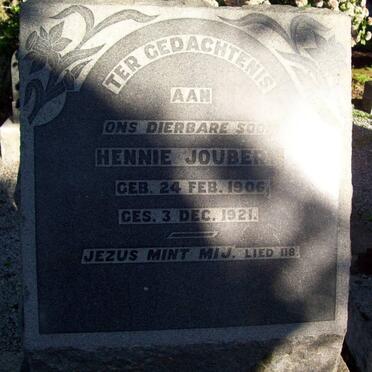 JOUBERT Hennie 1906-1921