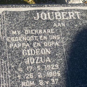 JOUBERT Gideon Jozua 1929-1985
