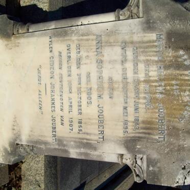 JOUBERT Maria Helena nee DU PRE 1843-1895 :: JOUBERT Anna Sophia M. nee ROOS 1855-1907