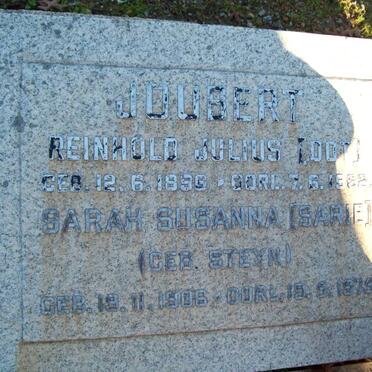 JOUBERT Reinhold Julius 1896-1962 &amp; Sarah Susanna STEYN 1906-1975