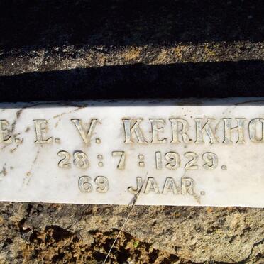 KERKHOF E.E., v.  -1929