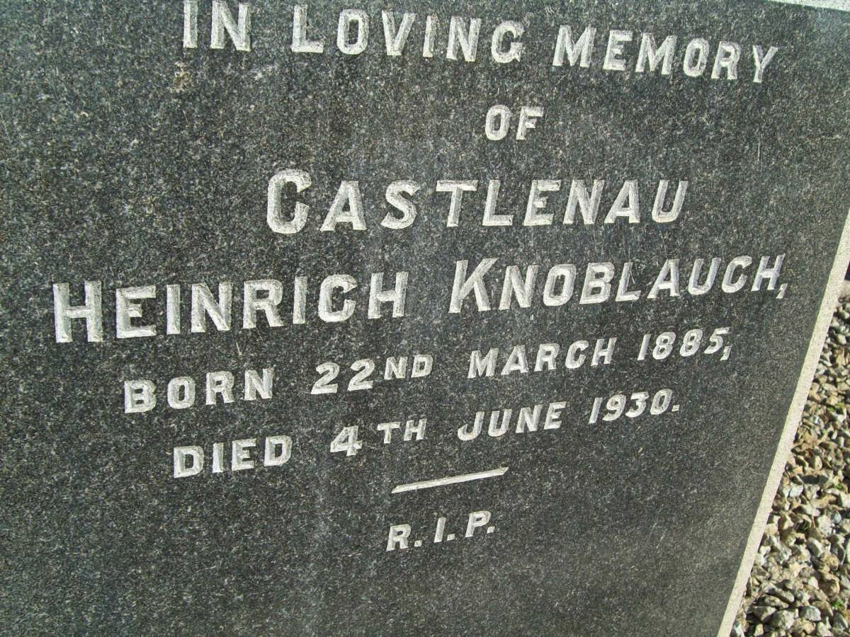 KNOBLAUCH Castlenau Heinrich 1885-1930