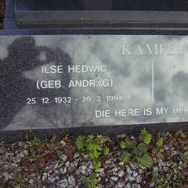 KAMFER Isle Hedwig nee ANDRAG 1932-1998