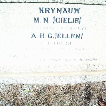 KRYNAUW M.N. 1878-1955 &amp; A.H.G. FOURIE 188?-1966