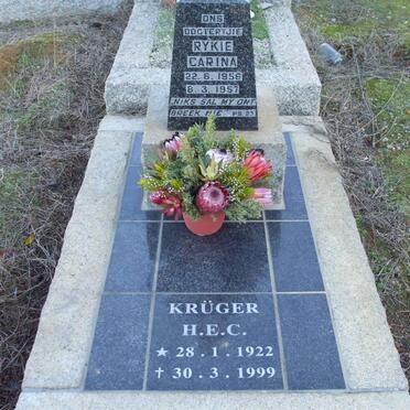 KRUGER H.E.C. 1922-1999 ::  KRUGER Rykie Carina 1956-1957