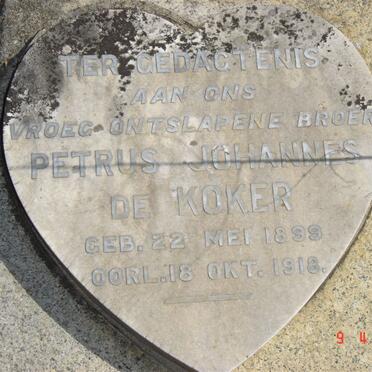 KOKER Petrus Johannes, de 1899-1918