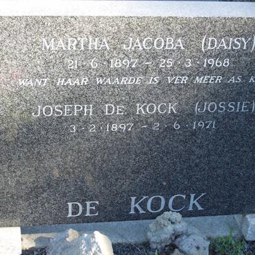 KOCK Joseph, de 1897-1971 &amp; Martha Jacoba 1897-1968