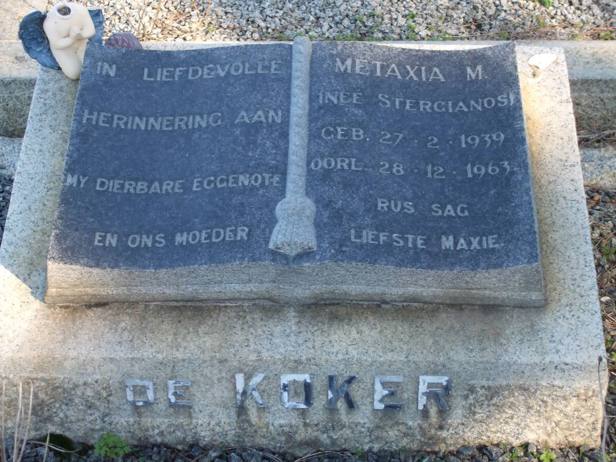 KOKER Metaxia M., de nee STERGIANOS 1939-1963