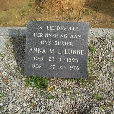 LUBBE Anna M.L. 1895-1976
